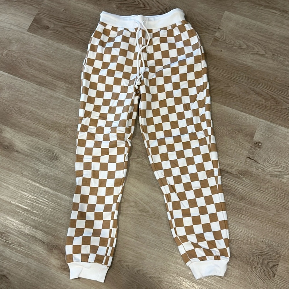 NWOT Checkered Sweatpants